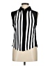 Paper Crane 100% Polyester Stripes Black Sleeveless Blouse Size M - photo 1