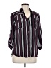 A. Byer 100% Polyester Stripes Burgundy 3/4 Sleeve Blouse Size M - photo 1