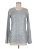 Isda & Co Metallic Silver Long Sleeve Top Size M - photo 1