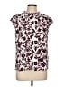 Fred David Purple Short Sleeve Blouse Size L - photo 1
