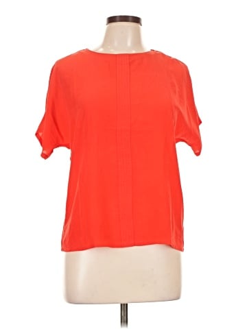 Oscar by Oscar De La Renta Short Sleeve Silk Top (view 1)