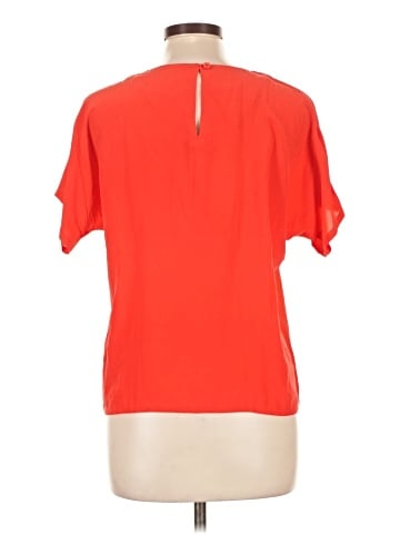 Oscar by Oscar De La Renta Short Sleeve Silk Top (view 2)