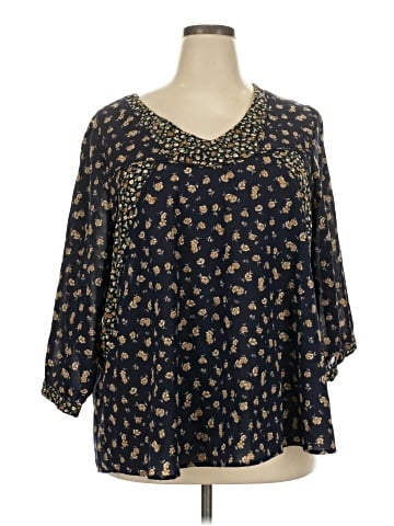 Ava James 3/4 Sleeve Blouse (view 1)