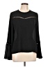 Rebecca Minkoff 100% Polyester Solid Black Long Sleeve Blouse Size L - photo 1