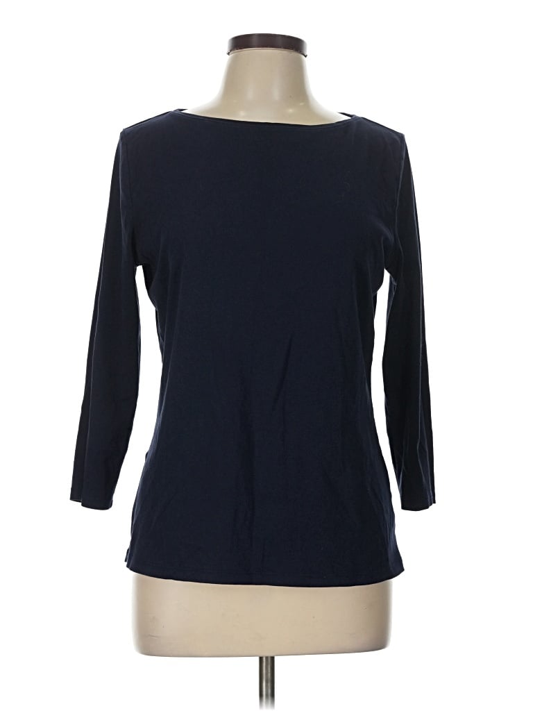 Pre-owned Talbots 3/4 Sleeve T-shirt In Blue