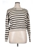 Mikarose Stripes Ivory Turtleneck Sweater Size XL - photo 1