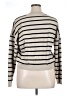 Mikarose Stripes Ivory Turtleneck Sweater Size XL - photo 2