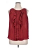 Elle 100% Polyester Houndstooth Red Sleeveless Blouse Size XL - photo 1