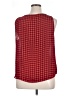 Elle 100% Polyester Houndstooth Red Sleeveless Blouse Size XL - photo 2