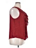 Elle 100% Polyester Houndstooth Red Sleeveless Blouse Size XL - photo 4
