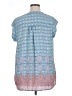 Daniel Rainn 100% Polyester Blue Short Sleeve Blouse Size 1X - photo 2