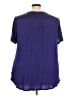 Apt. 9 100% Polyester Blue Short Sleeve Blouse Size 3X - photo 2