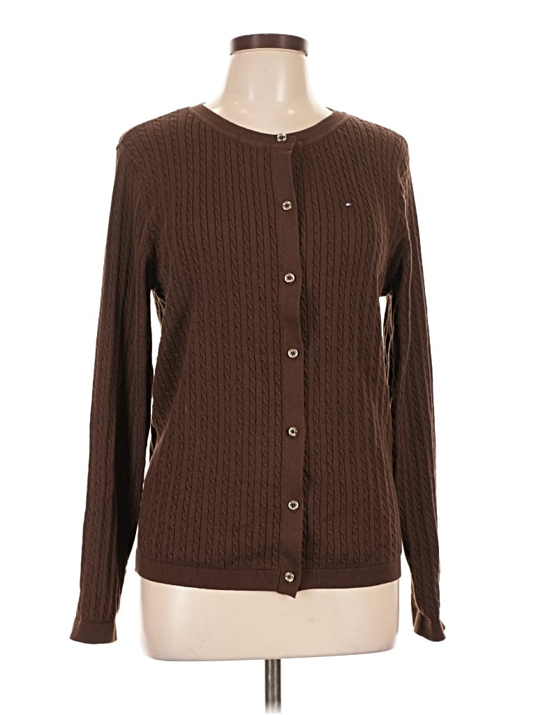 Tommy Hilfiger Cardigan Sweater In Brown