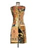 Perceptions Graphic Brown Casual Dress Size 8 - photo 2