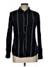 Sanctuary 100% Rayon Stripes Black Long Sleeve Button-Down Shirt Size L - photo 1