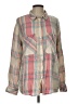Sanctuary Plaid Tan Long Sleeve Button-Down Shirt Size L - photo 1