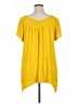 NY Collection Yellow Short Sleeve Blouse Size XL - photo 2