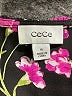 CeCe 100% Polyester Floral Pink Black Short Sleeve Blouse Size XL - photo 7