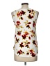 Papaya 100% Rayon Ivory Sleeveless Blouse Size L - photo 2