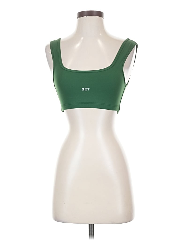 Set Active Sports Bra: Green Activewear - Size Small