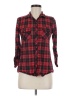 Polly & Esther 100% Polyester Plaid Red 3/4 Sleeve Blouse Size M - photo 1