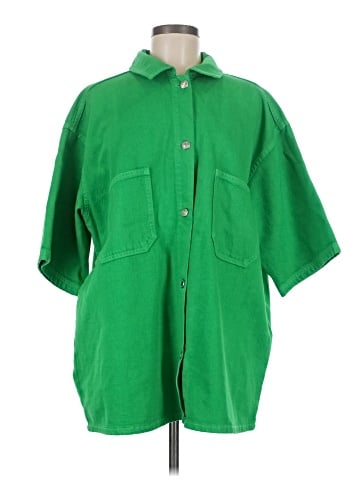 Topshop 3/4 Sleeve Button-Down Shirt (view 1)