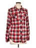 Bella D 100% Polyester Plaid Red Long Sleeve Blouse Size L - photo 1