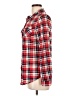 Bella D 100% Polyester Plaid Red Long Sleeve Blouse Size L - photo 5