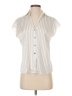 Maison d' Amelie Stripes Ivory Short Sleeve Blouse Size XS - photo 1