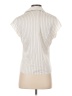 Maison d' Amelie Stripes Ivory Short Sleeve Blouse Size XS - photo 2