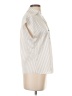 Maison d' Amelie Stripes Ivory Short Sleeve Blouse Size XS - photo 4