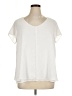 Kate & Mallory designs 100% Polyester Ivory Short Sleeve Blouse Size XL - photo 1