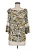 Chenault 100% Rayon Yellow 3/4 Sleeve Blouse Size M - photo 1