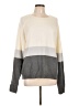Olivia Grey Color Block Gray Pullover Sweater Size L - photo 1