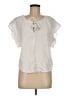 Just Living White Short Sleeve Blouse Size M - photo 1