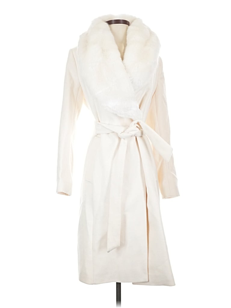 Pre-owned Rachel Parcell Wool Coat In Ivory