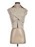 Commense Tan Sleeveless Button-Down Shirt Size S - photo 1