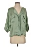 Timing 100% Polyester Green 3/4 Sleeve Blouse Size S - photo 1