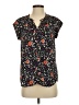 Daniel Rainn 100% Polyester Floral Black Short Sleeve Blouse Size XS - photo 1