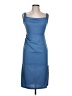 Here Comes the Sun Solid Blue Cocktail Dress Size L - photo 1
