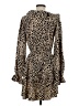 Glam Animal Print Brown Casual Dress Size S - photo 2