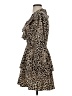 Glam Animal Print Brown Casual Dress Size S - photo 5