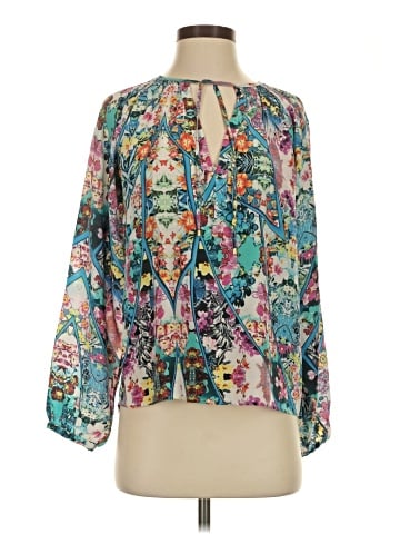 Yumi Kim Long Sleeve Silk Top (view 1)