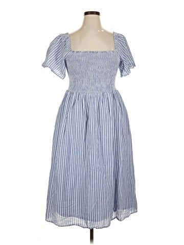 Madewell Lucie Smocked Midi Dress (view 1)