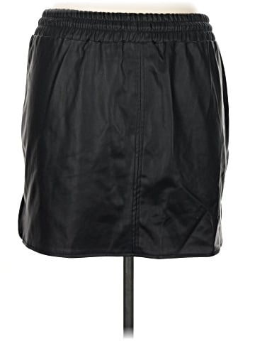 Topshop Faux Leather Skirt (view 2)