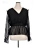 Boohoo Black Long Sleeve Blouse Size 16 - photo 1