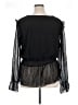 Boohoo Black Long Sleeve Blouse Size 16 - photo 2