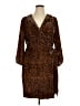 J.Crew Animal Print Brown Cocktail Dress Size 16 - photo 1