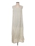 Flax Stripes Silver Casual Dress Size 6 (S) - photo 1