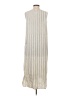 Flax Stripes Silver Casual Dress Size 6 (S) - photo 2